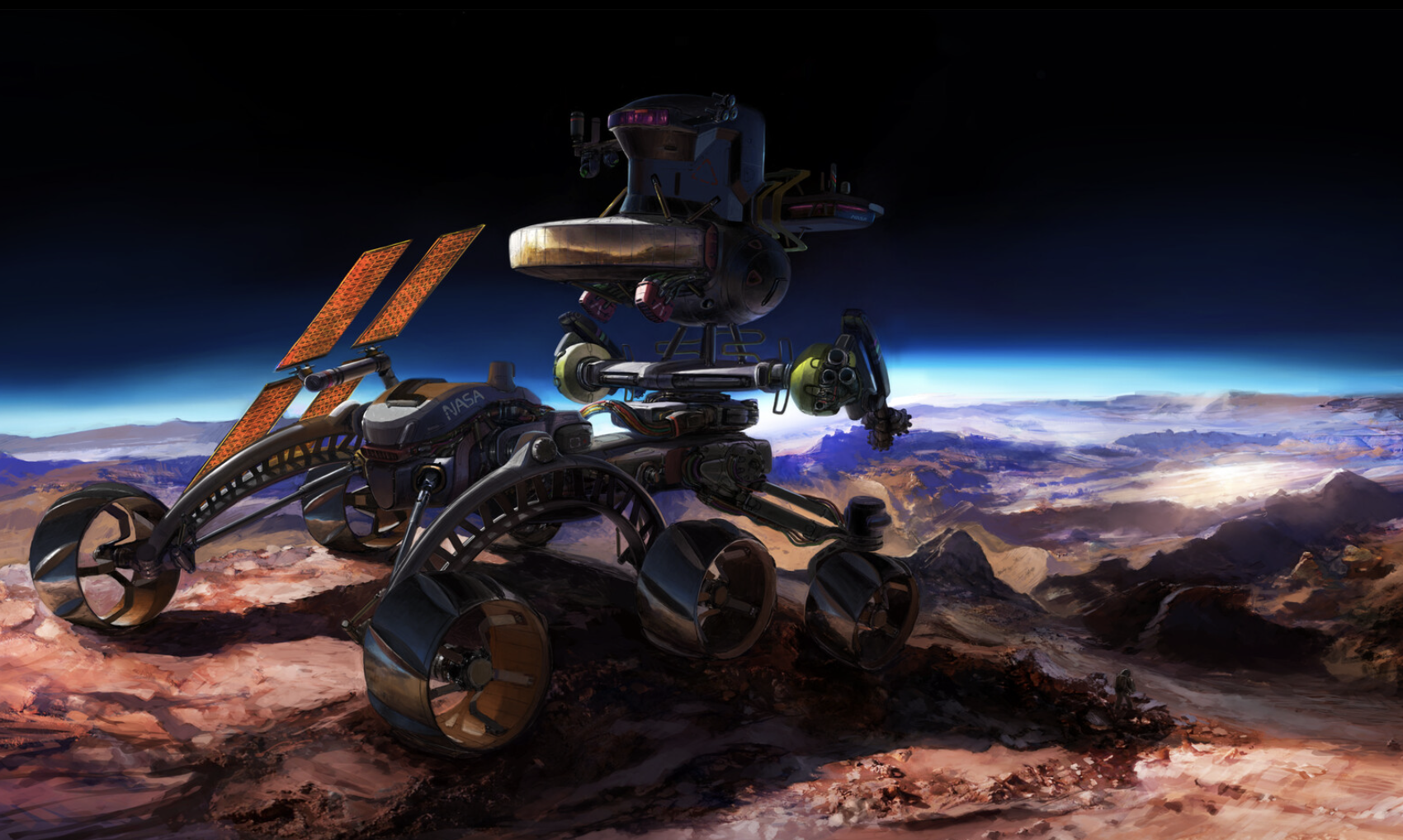 Kirill Nadtochiy concept artwork showing a rover on a distant planet